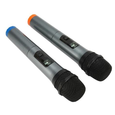 Qiilu Microphone Fil Professionnel Uhf Double Syst Me De Micro Karaok