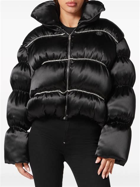 Philipp Plein Crystal Embellished Down Jacket Farfetch