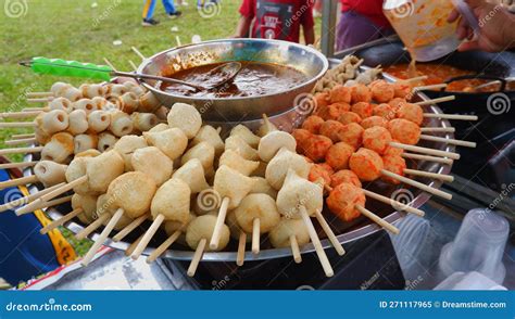 Typical Indonesian Street Food Menu Sold on the Edge of a Green Field Stock Image - Image of ...