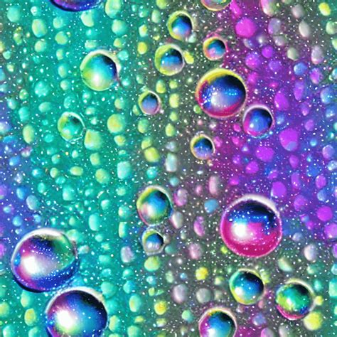 Oil Drop Iridescent Bubbles Crystal Rainbow D Photograph Creative