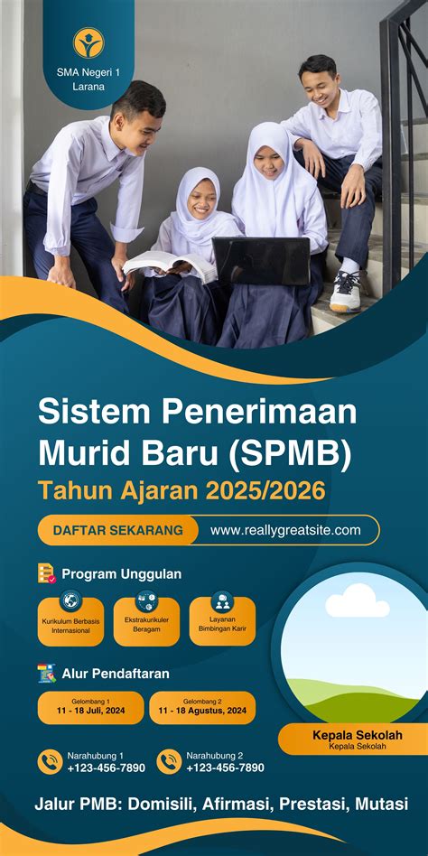brosur  pamflet sistem penerimaan murid  spmb terbaru