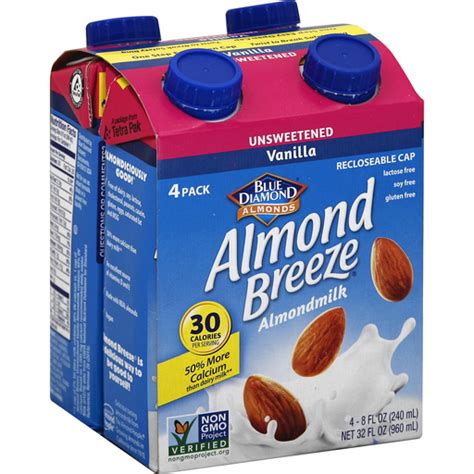 Almond Breeze Almondmilk Vanilla Unsweetened 4 Pack Buehler S