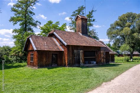 Sanok Poland August Wooden Houses Of Rural Architecture