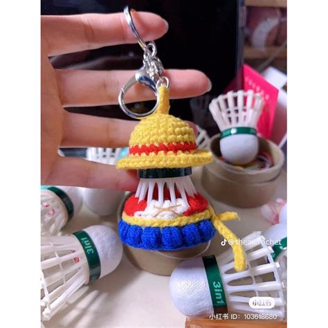 moc khoa cau long bang len handmade shopee viet nam