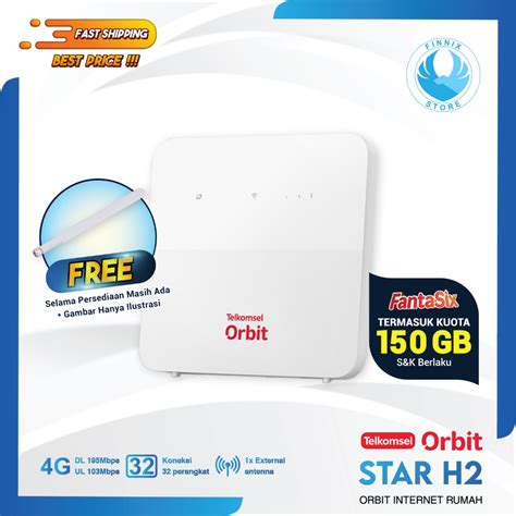 Jual Orbit Star H2 Telkomsel Modem Wifi Home Router Huawei B320 4G Free