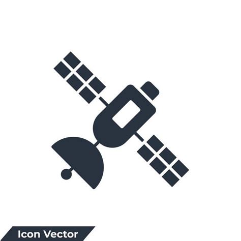 Satellite Icon Logo Vector Illustration Broadcasting Symbol Template