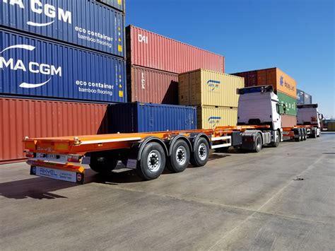 Extendable Skeletal Container Trailers Telescopic Akyel Trailer