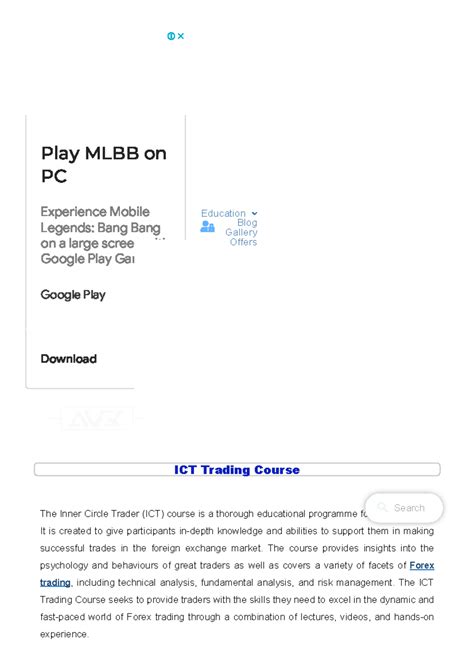 ICT Trading Course: Strategies and Concepts for Successful Forex Trades