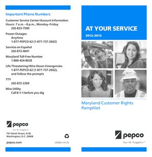 Fillable Online At Your Service Pepco Fax Email Print Pdffiller