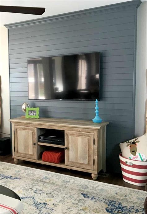 DIY Faux Pallet Wall for Your TV: Wood TV Wall & Mount Tutorial