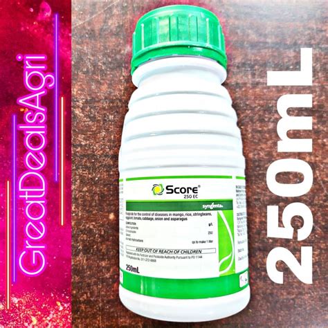 SCORE 250 EC DIFENOCONAZOLE SYSTEMIC FUNGICIDE 250mL BY SYNGENTA