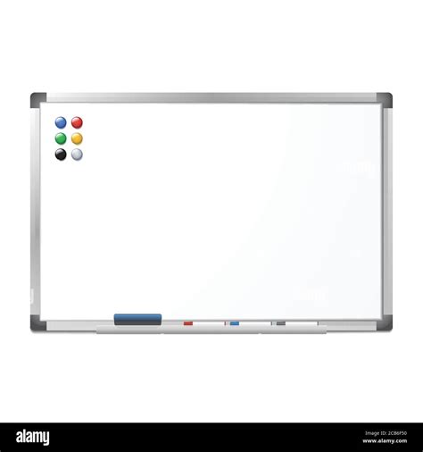 Blank Dry Erase Board With Markers Stock Vector Images Alamy