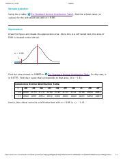 Pdf Pm Aleks Sample Question Using The Z Table The