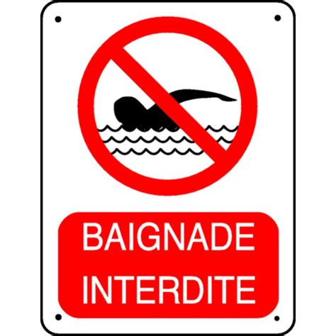 Panneau Baignade Interdite