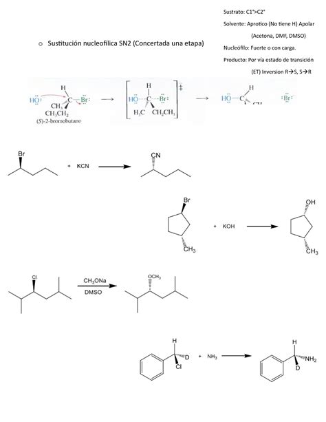 Reacciones Alcano Alqueno Alquino O Sustituci N Nucleof Lica Sn