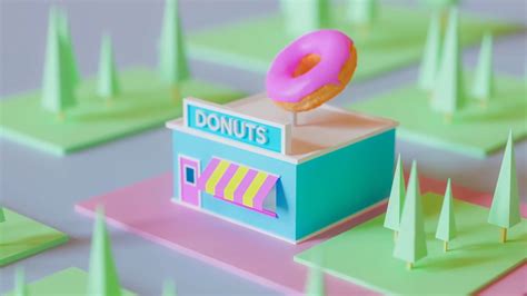 Udemy Blender 3d Easy Cartoon Donut Shop Scene Telegraph