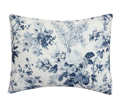 Garden Floral Percale Comforter Sham Pottery Barn