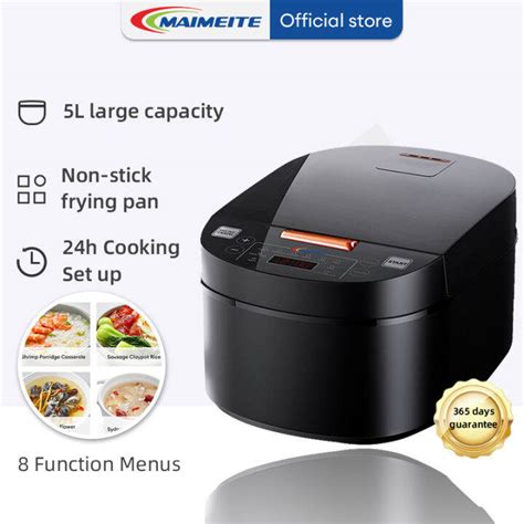 MAIMEITE Rice Cooker 5L Non Stick Pan Multi Function Rice Cooker One