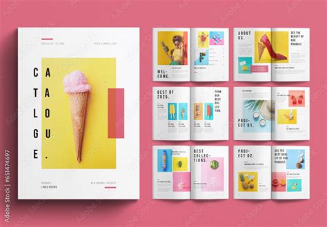 Product Catalog Layout Design Template Stock Template | Adobe Stock