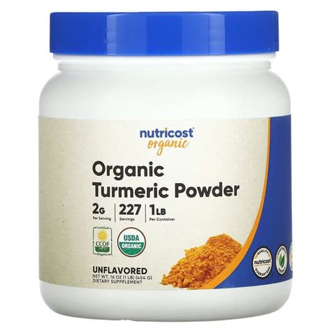 Nutricost Organic Turmeric Powder Unflavored Oz G