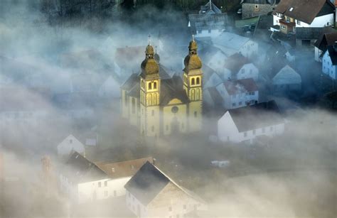 Luftbild Marsberg OT Padberg Landschaft Des Aus Nebel Schicht Und