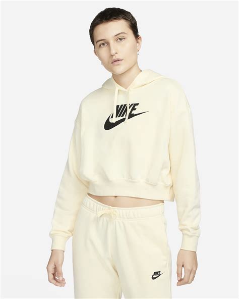 Nike Sportswear Club Fleece Womens Oversized Crop Graphic Hoodie Nike Be