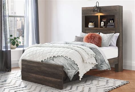 TWIN BED WITH BOOKCASE | City Discount Furniture