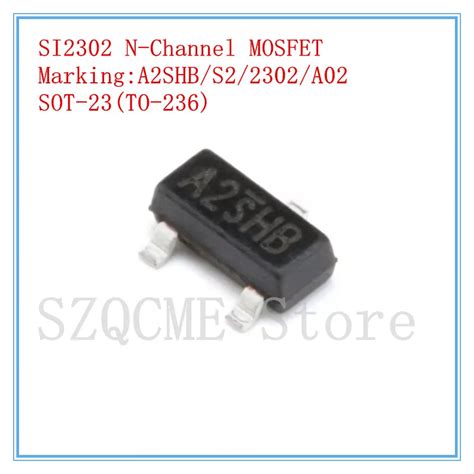 50PCS SI2302 CJ2302 2302 Marking 2302 A02 A2SHB S2 20V 2 1A N Channel