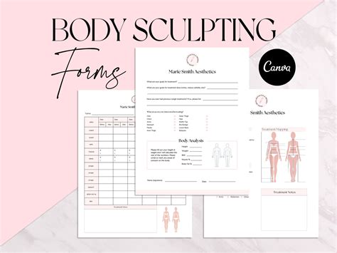 Editable Body Contouring Forms Body Sculpting Consent Forms Etsy