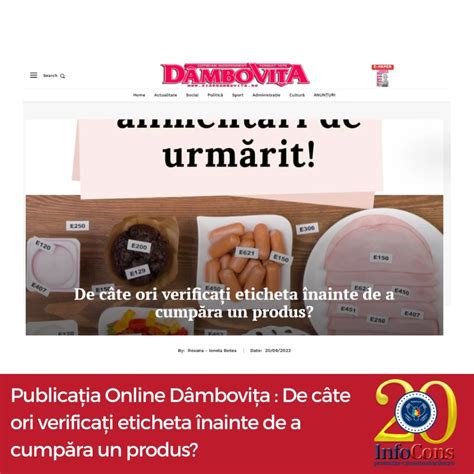 Publicația Online Dâmbovița De câte ori verificați eticheta înainte