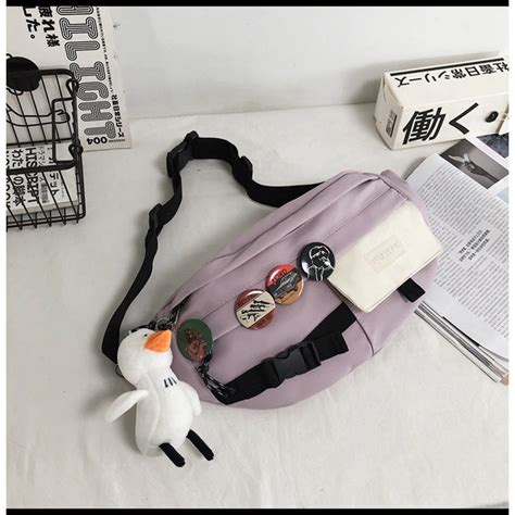 Ulzzang Korean Fashion Nylon Big Capacity Men Waist Bag Chest Pack