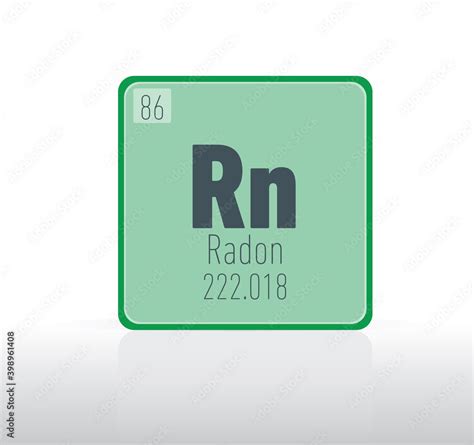 Radon periodic table single element. Stock Vector | Adobe Stock