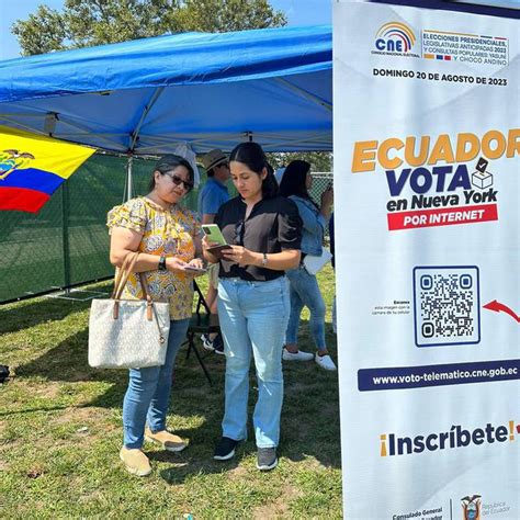 CNE receptó inscripciones de ecuatorianos en Nueva York para votar el