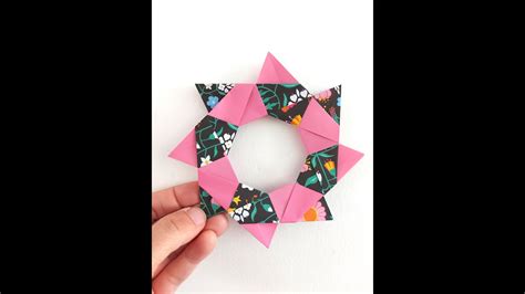 Making An Easy Origami Wreath Youtube