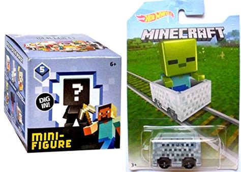 Minecart Hot Wheels Slime Character Exclusive With Minecraft