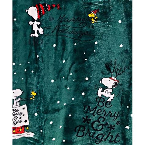 Buy Berkshire Blanket And Home Co Peanuts Gang Snoopy And Woodstock Merry Christmas Happy Holidays