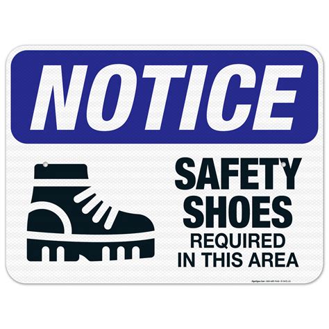 Safety Shoes Required In This Area Sign Osha Sign X Reflective