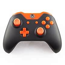 Amazon.com: Matte Black with Orange Xbox One Controller Parts Kit ...