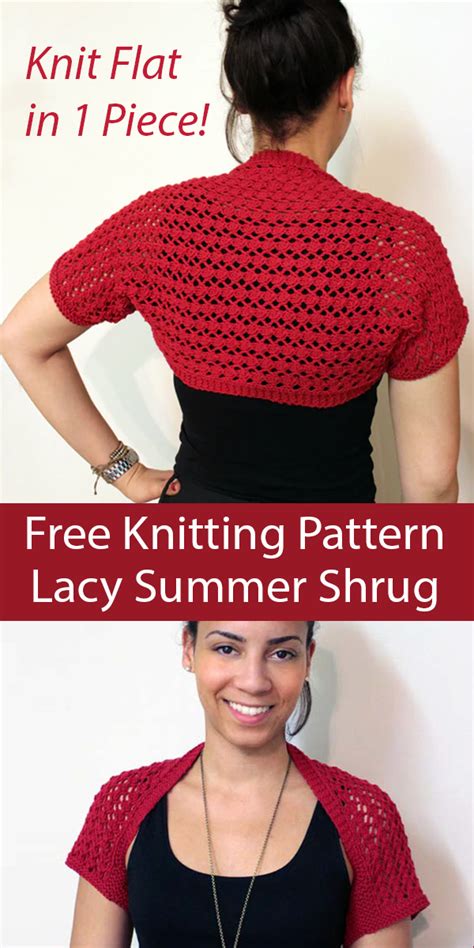 Easy One Piece Shrug Knitting Patterns