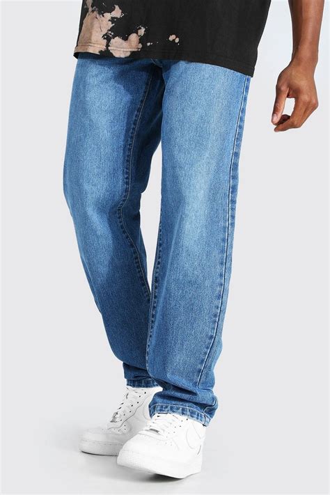 Relaxed Fit Rigid Jeans Boohoo