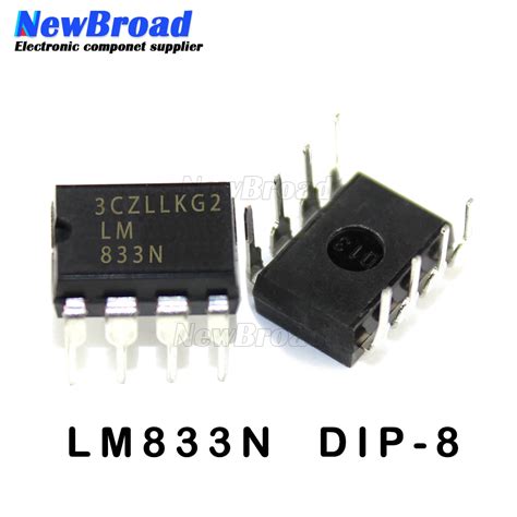 10PCS LM833N DIP8 LM833 DIP 833N DIP 8 New And Original IC