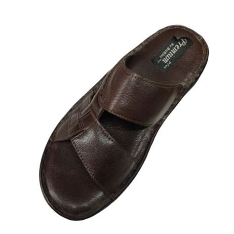 Bozzini Footwear Brown Mens Daily Wear Leather Slipper Size At