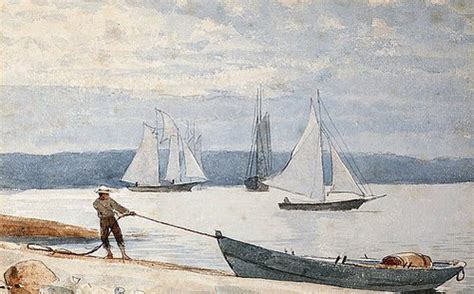 Beim Einholen Des Bootes Pulling The Dory Von Winslow Homer