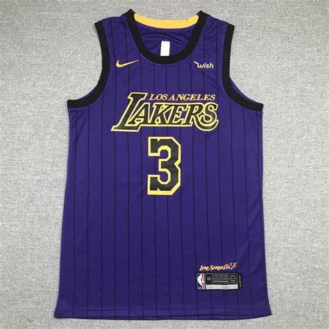 Camisa Basquete Modelo Bordado Los Angeles Lakers Anthony Davis 3