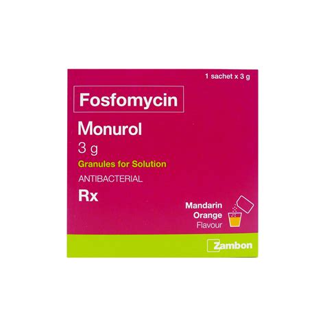MONUROL Fosfomycin Trometamol 3g Granule for Solution 3g 1's Mandarin Orange price in the