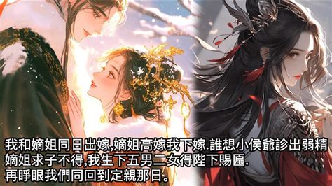 一口氣看完我和嫡姐同日出嫁嫡姐高嫁我下嫁誰想小侯爺診出弱精嫡姐求子不得我生下五男二女得陛下賜匾螽斯衍慶再睜眼我們同回到定親那日