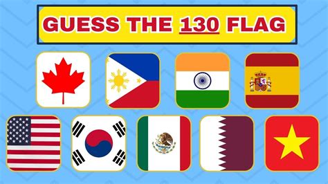 Quiz Guess The 130 Countries By Their Flags Challenge 🏁 🌟 Youtube