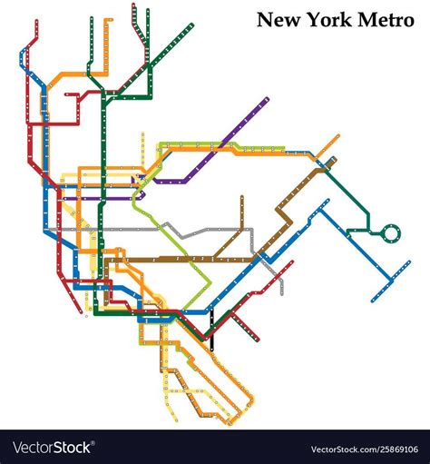 New York Subway Map Vector Dannie Elisabeth