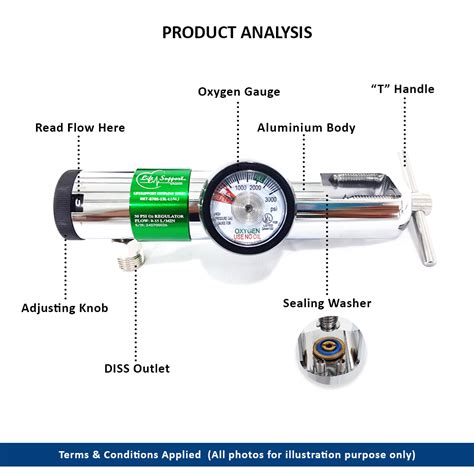 lifesupport oxygen regulator  diss pin index aluminium respimedic