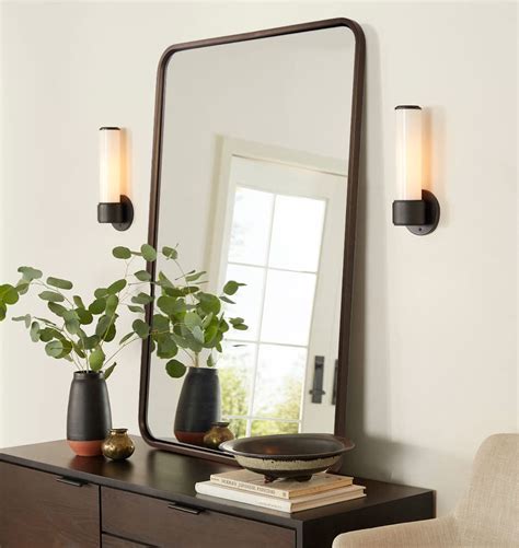 Andy Star Bronze Mirror For Wall 20x28 Rounded Rectangle Farmhouse Mirror Brushed Bronze